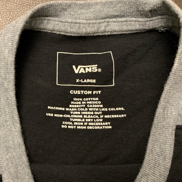 Cropped Vans 3/4 Length Baseball Tee - Picture 3 of 3
